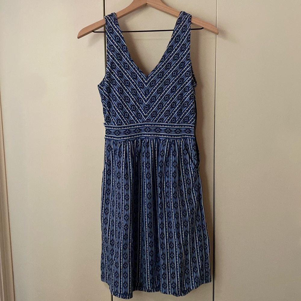 Maeve blue patterned dress